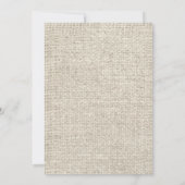 Red Country Burlap Invitations de mariage (Dos)