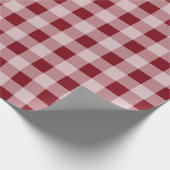Red Country Christmas Gingham inpakpapier (Hoek)