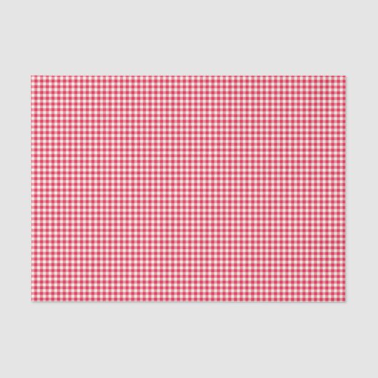 Red Country Gingham Check Patroon Tissuepapier (Voorkant)