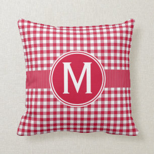 Red Country Gingham Tablecloth Patroon Kussen