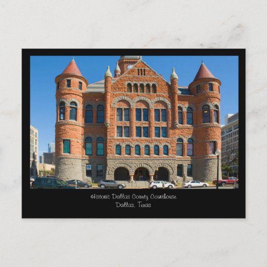 Red Courthouse Downtown Dallas Texas Briefkaart (Voorkant)