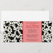 Red Cow Print Vrijgezellenfeest Kaart (Voorkant / Achterkant)