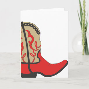 Red Cowboy Boot Kaart