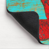 Red Cowboy Boot Mousepad Muismat (Hoek)