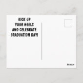 Red Cowboy Boots Afstuderen Briefkaart (Achterkant)