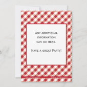 Red Cowgirl Uitnodiging (Achterkant)