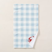 Red Crab Check Gingham Pattern Bath Towel Set Bad Handdoek (Handdoek)