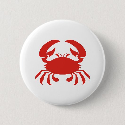 Red Crab Logo Ronde Button 5,7 Cm (Voorkant)