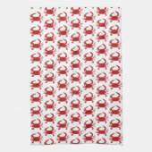 Red Crab Silhouette Pattern Beach Theedoek (Verticaal)