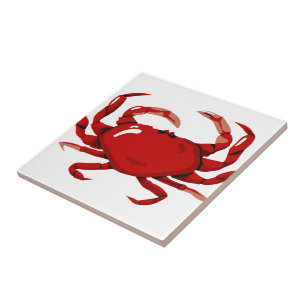Red Crab Tile Tegeltje