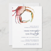 Red Crab verlovingsfeest uitnodiging (Voorkant)