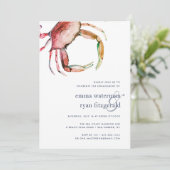 Red Crab verlovingsfeest uitnodiging (Staand voorkant)