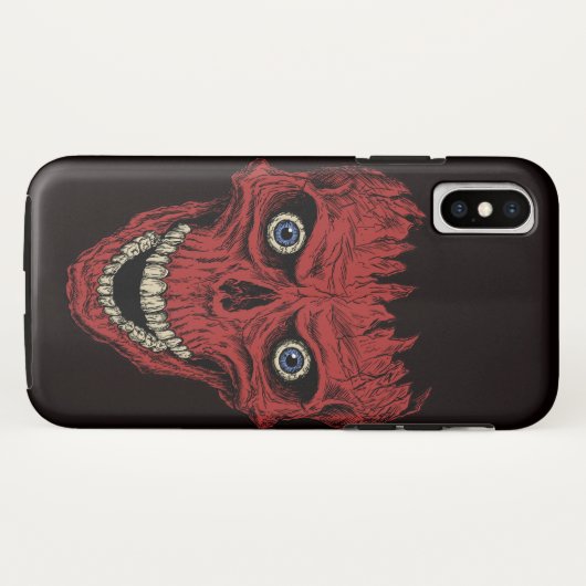 Red Crackhead Skull Case-Mate iPhone Case (Achterkant (horizontaal))