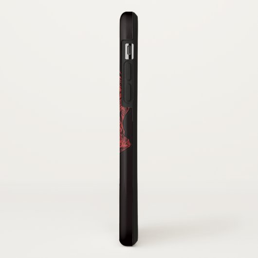 Red Crackhead Skull Case-Mate iPhone Case (Achterkant/links)