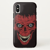 Red Crackhead Skull Case-Mate iPhone Case (Achterkant)