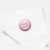Red Crackle Persoonlijke bruiloft stickers (Envelop)