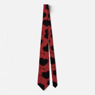 Red Cravate Black emo Coeurs