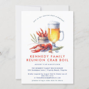 Red Crawfish Low Country Boil Family Reünie Kaart