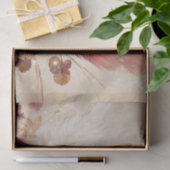 Red Cream Boho Feather Floral Tissuepapier (Geschenk)