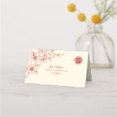 Red Cream Floral | Chinese bruiloft (Achterkant)