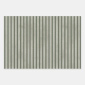 Red Cream Green Stripes Christmas Inpakpapier Vel (Voorkant 3)