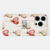 Red Cream Heart Balloons Case-Mate iPhone Case (Achterkant (horizontaal))