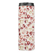 Red Cream Leopard Animal Print Thermosbeker (Achterkant)