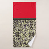 Red Cream Leopard Badhanddoek (Badhanddoek)