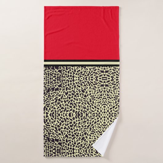 Red Cream Leopard Badhanddoek (Badhanddoek)