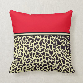 Red Cream Leopard Kussen