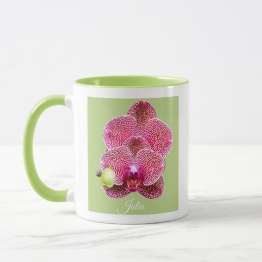 Red Cream Phal. Orchideeën Coffee Cup Mok (Links)