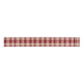 Red Cream Plaid Stripes Grosgrain Lint (Voorkant)