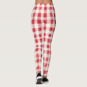 Red Cream Plaid Stripes   Leggings (Achterkant)