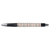 Red Cream Plaid Stripes  Pen (Voorkant)
