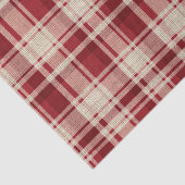 Red Cream Plaid Stripes Tissuepapier (Detail)