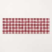 Red Cream Plaid Stripes Yogamat (Voorkant (horizontaal))