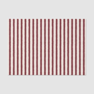 Red Cream Rustic Striped Tissuepapier