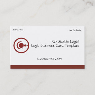 Red Crescent Moon & Planets Logo Visitekaartje