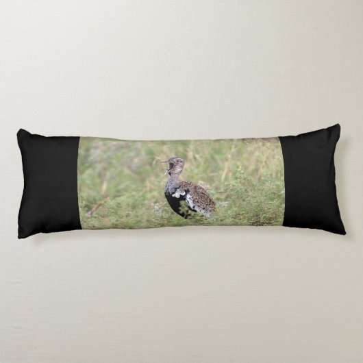 Red Crested Korhaan Lichaamskussen (Achterkant)