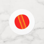 Red Cricket Ball Confetti (Kleine voorkant)