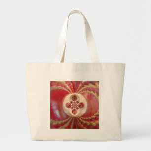 Red Cricket Balls Abstracte kunst Print Design Grote Tote Bag