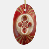 Red Cricket Balls Abstracte kunst Print Design Keramisch Ornament (Rechts)