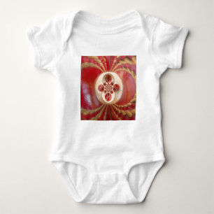 Red Cricket Balls Abstracte kunst Print Design Romper
