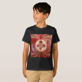 Red Cricket Balls Abstracte kunst Print Design T-shirt (Voorkant volledig)