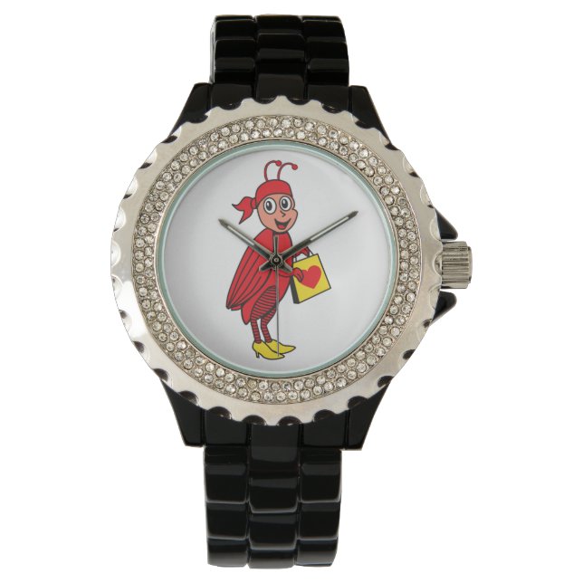 Red Cricket Watch - vrouwen Horloge (Voorkant)