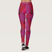 Red Crimson Colorful Patchwork Leggings (Achterkant)