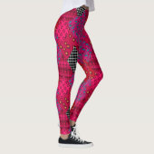Red Crimson Colorful Patchwork Leggings (Rechts)