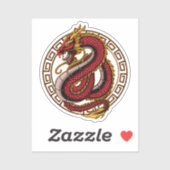 Red Crimson Dragon Sticker (Vel)