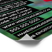 Red Crimson Roos, Bloemenindustrie Adverteren Poster (Hoek)