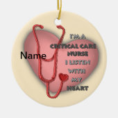 Red Critical Care Nurse ornament (Voorkant)